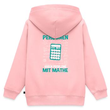 Mathe Mathematik Lehrer Rechner - Kinder Premium Organic Zip Hoodie - Rosa - Hinten - AI Model Kid Female (0cm)