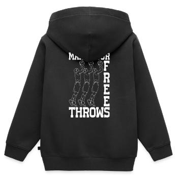Make Your Free Throws 6 - Kinder Premium Organic Zip Hoodie - Schwarz - Hinten - AI Model Kid Male (0cm)