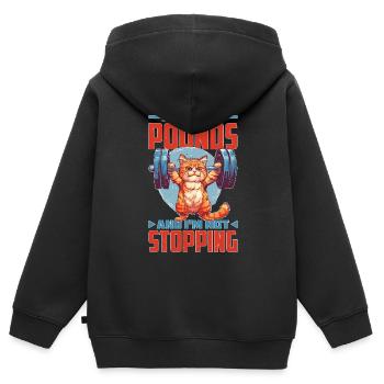 I Lost 100 Pounds And I'm Not Stopping 22 - Kids Premium Organic Zip-up Hoodie - black - Back - AI Model Kid Male (0cm)