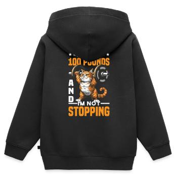 I Lost 100 Pounds And I'm Not Stopping 23 - Kids Premium Organic Zip-up Hoodie - black - Back - AI Model Kid Male (0cm)