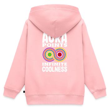 Aura Points Infinete Coolness Trendy Viral - Kids Premium Organic Zip-up Hoodie - rose - Back - AI Model Kid Female (0cm)