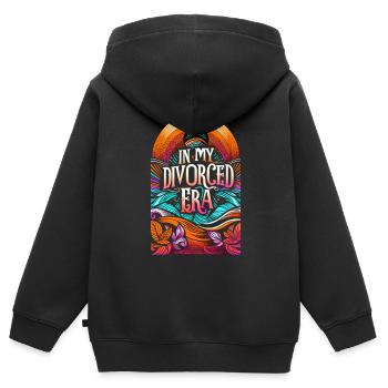 In My Divorced Era 13 - Kinder Premium Organic Zip Hoodie - Schwarz - Hinten - AI Model Kid Male (0cm)