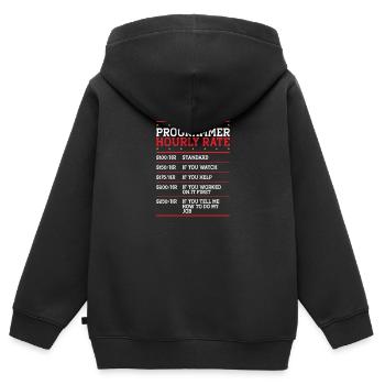 Programmierer Coder Code Computer - Kinder Premium Organic Zip Hoodie - Schwarz - Hinten - AI Model Kid Male (0cm)