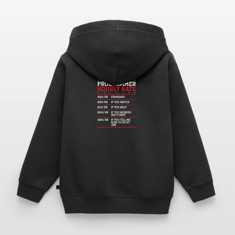 Programmierer Coder Code Computer Kinder Premium Organic Zip Hoodie