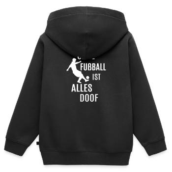 Fußball Fan Fußballspiel Fußballer Geschenkidee - Kinder Premium Organic Zip Hoodie - Schwarz - Hinten - AI Model Kid Male (0cm)