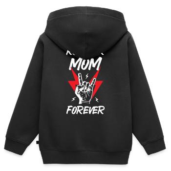 Rockstars Maman pour toujours - Sweat Premium à capuche zippé enfant bio - noir - Dos - AI Model Kid Male (0cm)