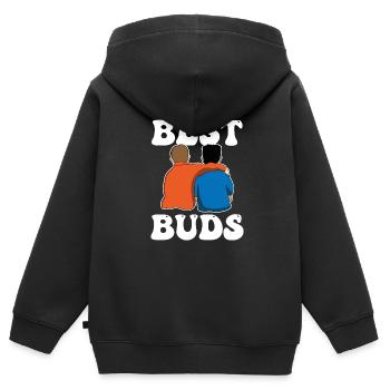 Best Friends Best Buds Best Friend - Kids Premium Organic Zip-up Hoodie - black - Back - AI Model Kid Male (0cm)