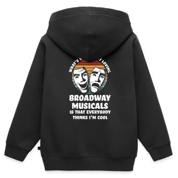 Theater Broadway-Musical Geschenk - Kinder Premium Organic Zip Hoodie - Schwarz - Hinten - AI Model Kid Male (0cm)