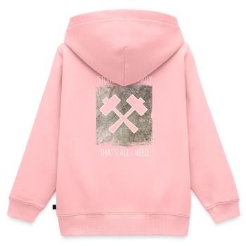 Stonemason Stone Sculptor Saying - Kids Premium Organic Zip-up Hoodie - rose - Back - AI Model Kid Female (0cm)