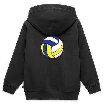 Volleyball Ball - Kinder Premium Organic Zip Hoodie - Schwarz - Hinten - AI Model Kid Male (0cm)