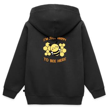 Biene Bienchen Imker - Kinder Premium Organic Zip Hoodie - Schwarz - Hinten - AI Model Kid Male (0cm)
