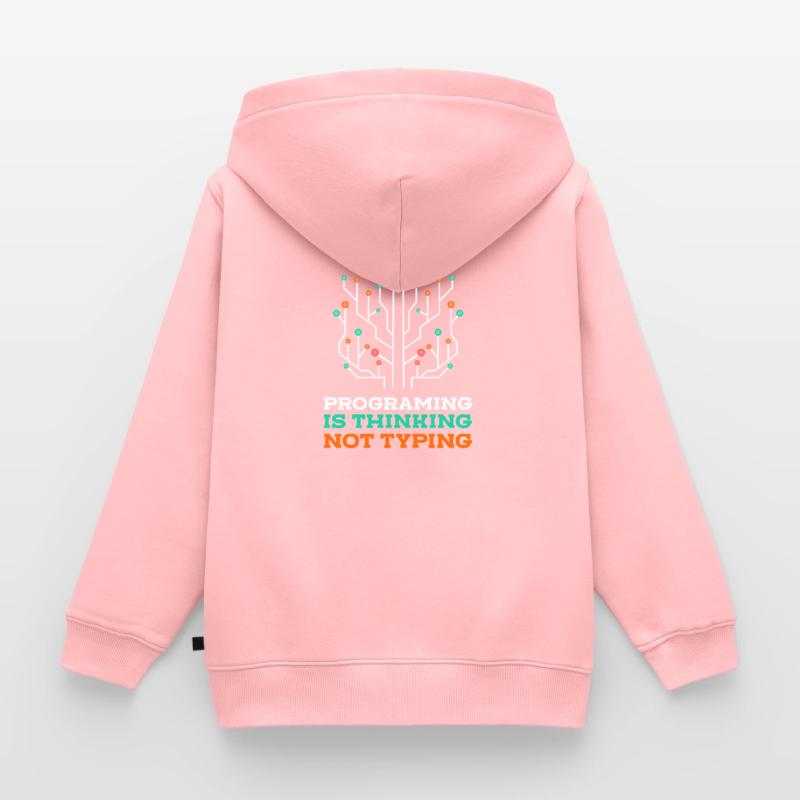 Programmer Coder Nerd Kids Premium Organic Zip-up Hoodie