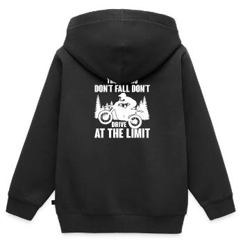 Motocross Dirt Bike - Kinder Premium Organic Zip Hoodie - Schwarz - Hinten - AI Model Kid Male (0cm)