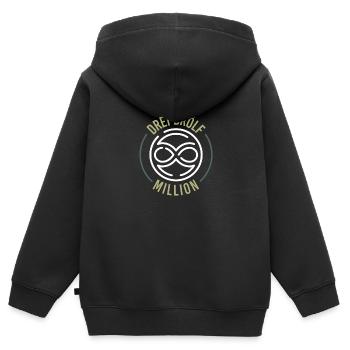 Drei Drölf dreidrölf Million Mathe Mathematik - Kinder Premium Organic Zip Hoodie - Schwarz - Hinten - AI Model Kid Male (0cm)