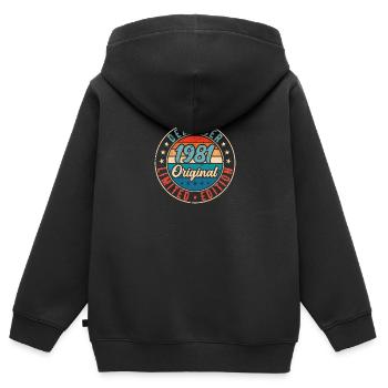 Template Template DE germany - Kids Premium Organic Zip-up Hoodie - black - Back - AI Model Kid Male (0cm)