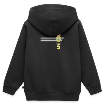 Denmark Football Danish Coat of Arms Flag Dynamite - Kids Premium Organic Zip-up Hoodie - black - Back - AI Model Kid Male (0cm)