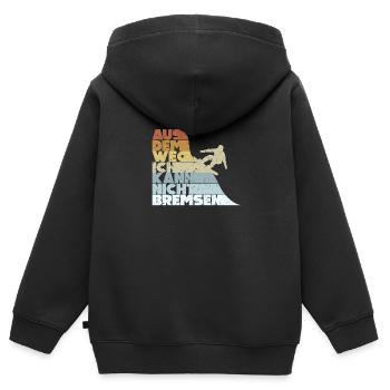 Aus Dem Weg Ich Kann Nicht Bremsen Ski Alpin - Kinder Premium Organic Zip Hoodie - Schwarz - Hinten - AI Model Kid Male (0cm)
