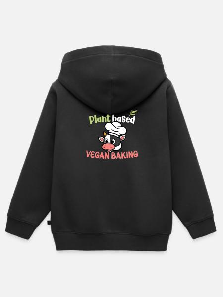 Plant based - Vegan Baking - Kinder Premium Organic Zip Hoodie - Schwarz