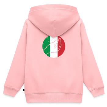 Italien Herkunft Nationalfarben Italienisch - Kinder Premium Organic Zip Hoodie - Rosa - Hinten - AI Model Kid Female (0cm)