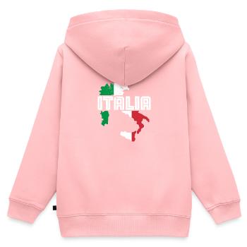 Italien Italienisch Flagge Nationalfarben - Kinder Premium Organic Zip Hoodie - Rosa - Hinten - AI Model Kid Female (0cm)