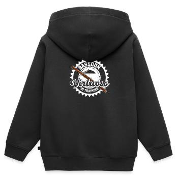 Musiker Orchester Blasinstrument Bassoon - Kinder Premium Organic Zip Hoodie - Schwarz - Hinten - AI Model Kid Male (0cm)