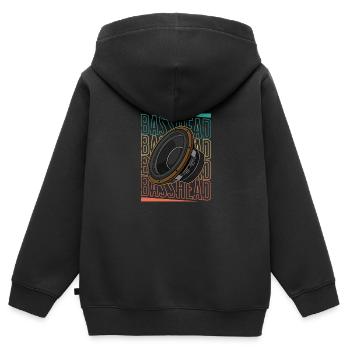 Technicien du son Subwoofer Analog Sound Saying - Sweat Premium à capuche zippé enfant bio - noir - Dos - AI Model Kid Male (0cm)
