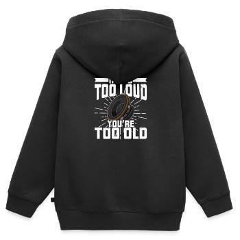 Technicien du son Son Subwoofer analogique Musique - Sweat Premium à capuche zippé enfant bio - noir - Dos - AI Model Kid Male (0cm)