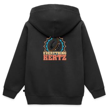 Technicien média Musique Son Subwoofer - Sweat Premium à capuche zippé enfant bio - noir - Dos - AI Model Kid Male (0cm)