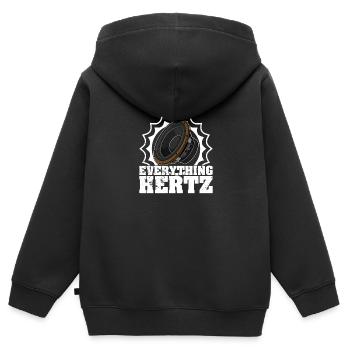 Technicien média Musique Son Subwoofer - Sweat Premium à capuche zippé enfant bio - noir - Dos - AI Model Kid Male (0cm)
