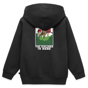 Ziplining Walf Zipliner Seilrutschen Sport Spruch - Kinder Premium Organic Zip Hoodie - Schwarz - Hinten - AI Model Kid Male (0cm)