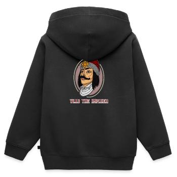 Transsilvanien Vlad Tepes Rumänien Impaler - Kinder Premium Organic Zip Hoodie - Schwarz - Hinten - AI Model Kid Male (0cm)