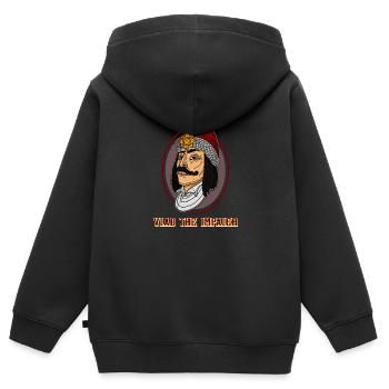 Transsilvanien Vlad Tepes Rumänien Impaler - Kinder Premium Organic Zip Hoodie - Schwarz - Hinten - AI Model Kid Male (0cm)