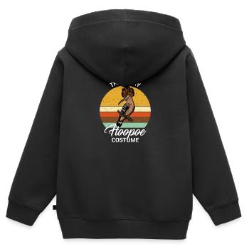Singvogel Wiedehopf Wald Beobachten Ornithologe - Kinder Premium Organic Zip Hoodie - Schwarz - Hinten - AI Model Kid Male (0cm)