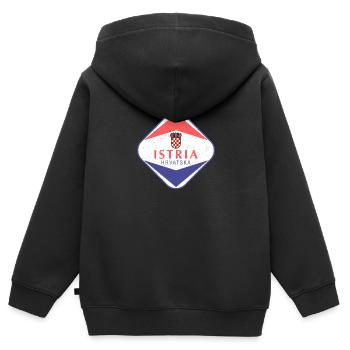 Istrien Hrvatska Kroatien Balkan Reise Urlaub Flag - Kinder Premium Organic Zip Hoodie - Schwarz - Hinten - AI Model Kid Male (0cm)
