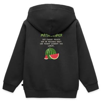 Mathematiker Mathematik Mathe Examen Lehramt - Kinder Premium Organic Zip Hoodie - Schwarz - Hinten - AI Model Kid Male (0cm)