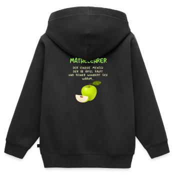 Mathematiker Mathematik Mathe Examen Lehramt - Kinder Premium Organic Zip Hoodie - Schwarz - Hinten - AI Model Kid Male (0cm)