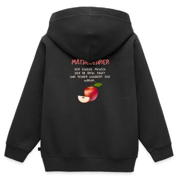 Mathematiker Mathematik Mathe Examen Lehramt - Kinder Premium Organic Zip Hoodie - Schwarz - Hinten - AI Model Kid Male (0cm)