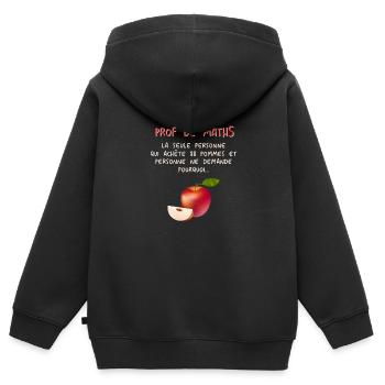 Mathematiker Mathematik Mathe Examen Lehramt - Kinder Premium Organic Zip Hoodie - Schwarz - Hinten - AI Model Kid Male (0cm)