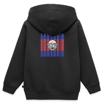 Cambodge Tradition Culture khmère Asie Drapeau - Sweat Premium à capuche zippé enfant bio - noir - Dos - AI Model Kid Male (0cm)