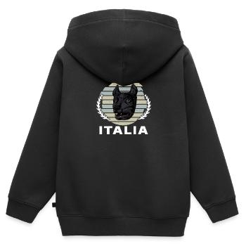 Rom Skulptur Wolf Antik Mythologie Geschichte - Kinder Premium Organic Zip Hoodie - Schwarz - Hinten - AI Model Kid Male (0cm)
