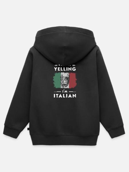 Storia Italiana Antica Statua del Lupo di Roma - Felpa Premium con cappuccio con zip bambino bio - nero