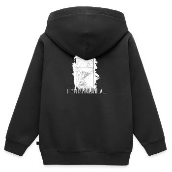 Fibonacci Folge Goldener Schnitt Kunst Mathe - Kinder Premium Organic Zip Hoodie - Schwarz - Hinten - AI Model Kid Male (0cm)
