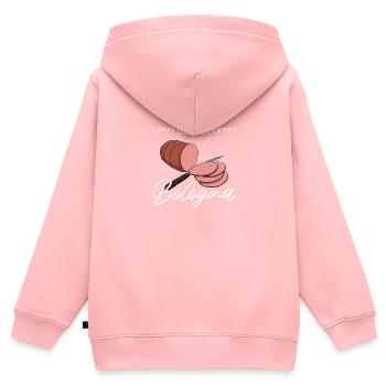 Hausgemachte Bologna Wurst Gericht Italien - Kinder Premium Organic Zip Hoodie - Rosa - Hinten - AI Model Kid Female (0cm)