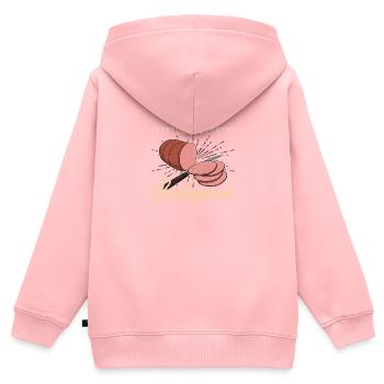 Hausgemachte Bologna Wurst Gericht Italien - Kinder Premium Organic Zip Hoodie - Rosa - Hinten - AI Model Kid Female (0cm)