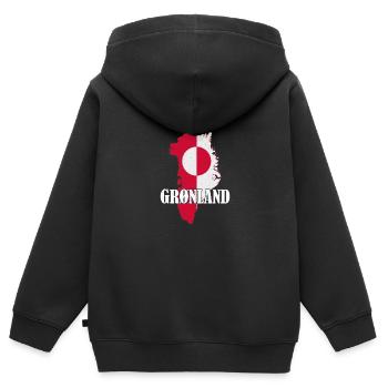 Grönland Kalaallit Nunaat Inuit Religion Kunst - Kinder Premium Organic Zip Hoodie - Schwarz - Hinten - AI Model Kid Male (0cm)
