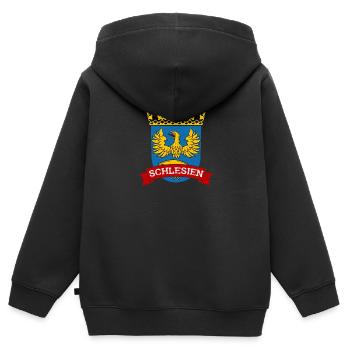 Schlesien Herkunft Region Provinz Deutschland - Kinder Premium Organic Zip Hoodie - Schwarz - Hinten - AI Model Kid Male (0cm)