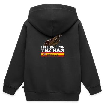 Jamon Espana Schinken Schweinefleisch Küche Keule - Kinder Premium Organic Zip Hoodie - Schwarz - Hinten - AI Model Kid Male (0cm)