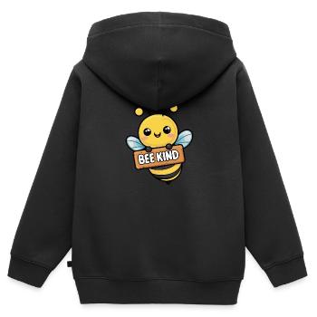 Abeille Enfant Abeille Abeille - Sweat Premium à capuche zippé enfant bio - noir - Dos - AI Model Kid Male (0cm)