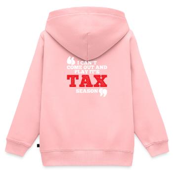Ich kann nicht rauskommen und spielen Es ist Steue - Kinder Premium Organic Zip Hoodie - Rosa - Hinten - AI Model Kid Female (0cm)