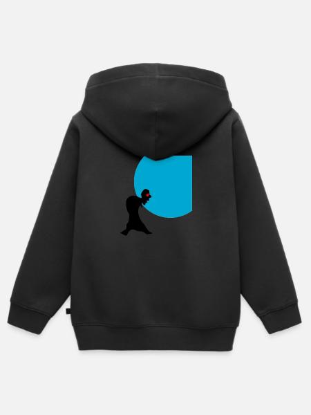 Der Beobachter - Kinder Premium Organic Zip Hoodie - Schwarz